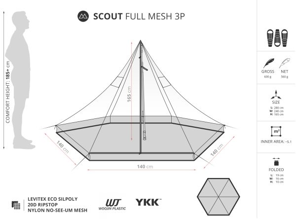 Liteway Scout Full Mesh 3P (560g) - Image 2