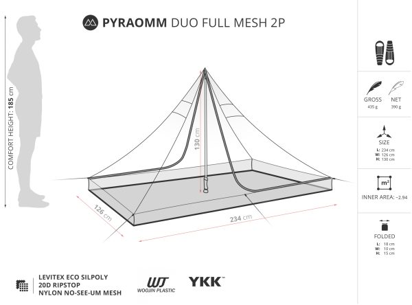 Liteway PyraOmm Duo Full Mesh 2P (390g) - Image 2