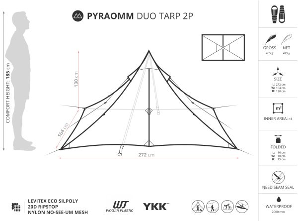 Liteway PyraOmm Duo Tarp 2P (485g) - Image 2
