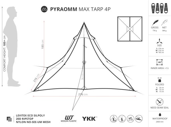 Liteway PyraOmm Max Tarp 4P (730g) - Image 2