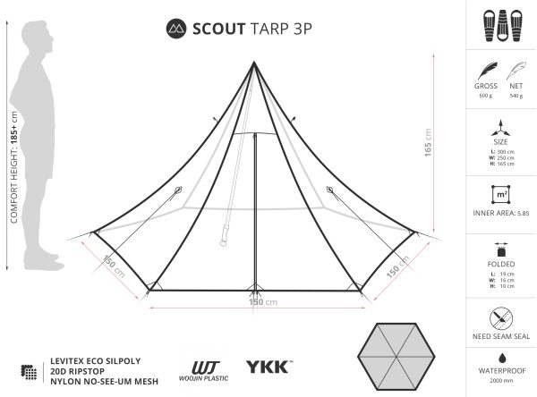 Liteway Scout Tarp 3P (600g) - Image 2