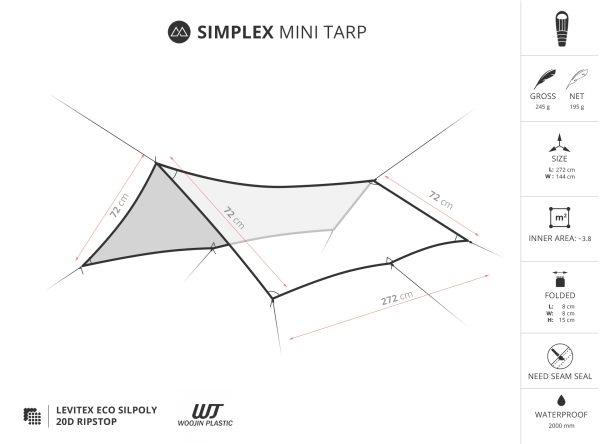 Liteway Simplex Mini Tarp (245g) - Image 2